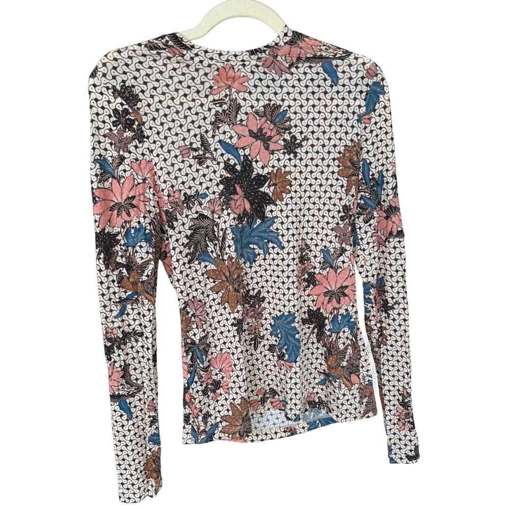 Ulla Johnson Floral Feminine Romantic Eve Top M Long Sleeve Lightweight Stretchy - Picture 6 of 8